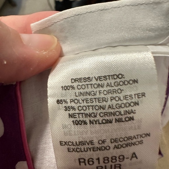 Bonnie Jean Purple Polka Dot Floral Dress Size 6X - Picture 6 of 6